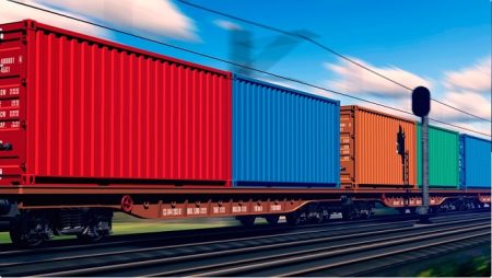 Rail container transportation